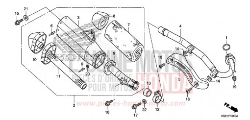 SILENCIEUX D'ECHAPPEMENT CRF150RD de 2013